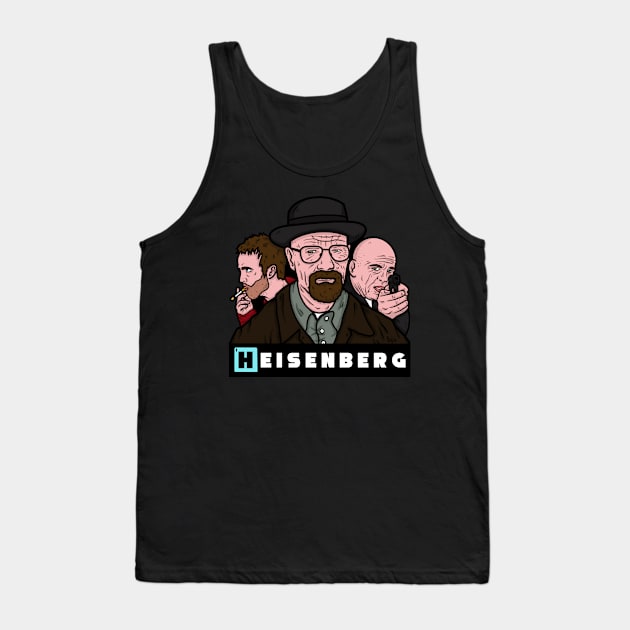 Heisenberg breaking bad Walter white Jesse Pinkman Hank Saul Goodman Tank Top by DiLoDraws